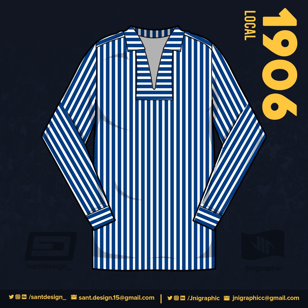 1905: Las primeras tres camisetas del club se utilizaron tan solo en el primer año.