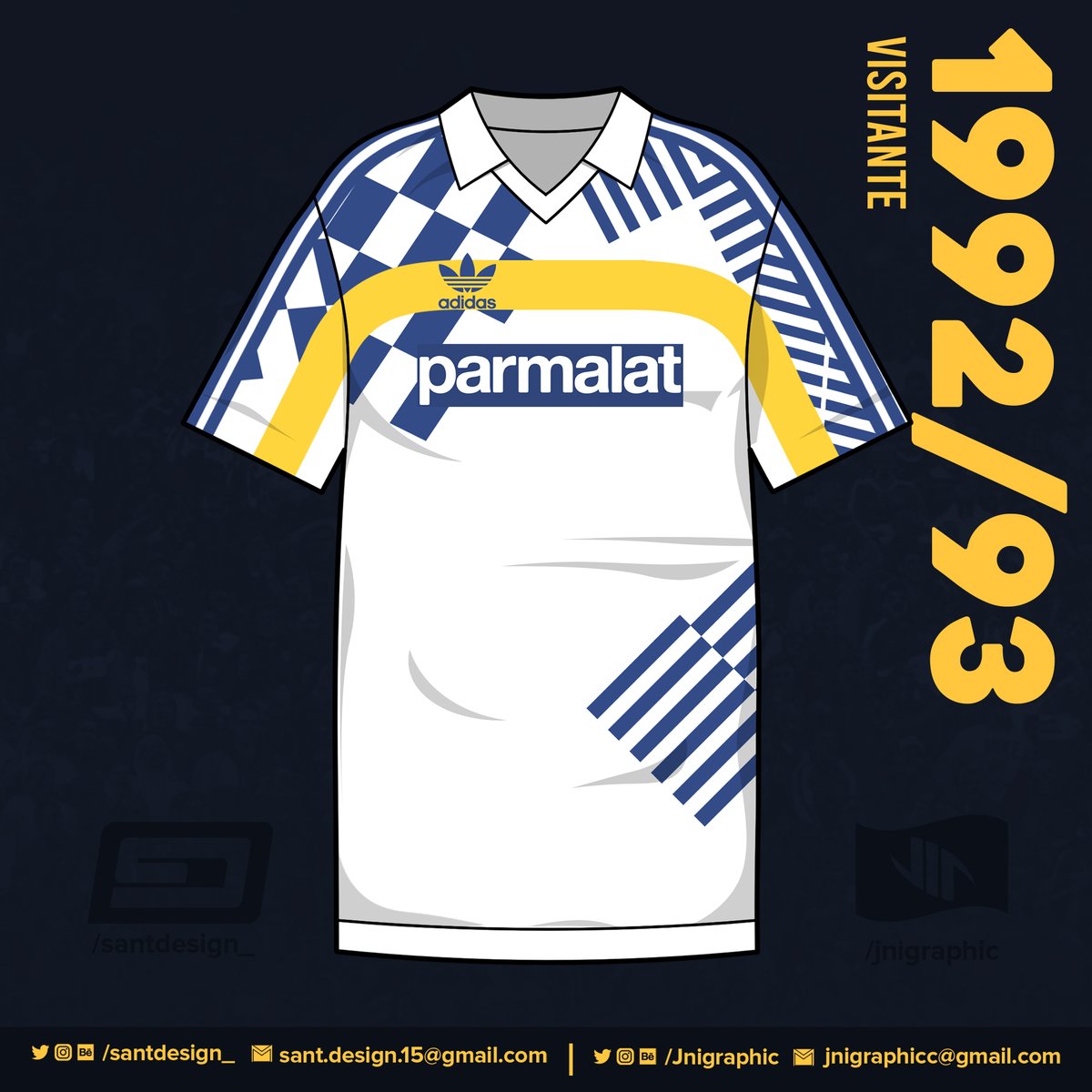 1991: Nuevo cuello en la camiseta de Boca. Con esta camiseta, Boca gana la Recopa Sudamericana 1990.1992: Parmalat es el nuevo sponsor de Boca, y con este viene un nuevo modelo suplente. Con estas camisetas Boca vuelve a lograr un torneo local, el Apertura 92.