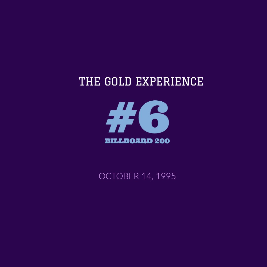 The Gold Experience, released September 26, 1995. Another album that had “old songs” (recorded between 1992 and 1995) as this was part of the group that had songs shifting between them.