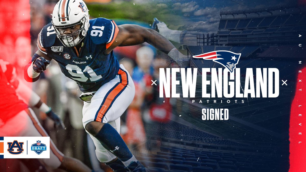 AuburnFootball's tweet photo. Auburn ➡️ Boston

Congrats to @NIckCoe_34 on signing with the @Patriots!

#AUNextLevel https://t.co/E0b5Vf3oOB