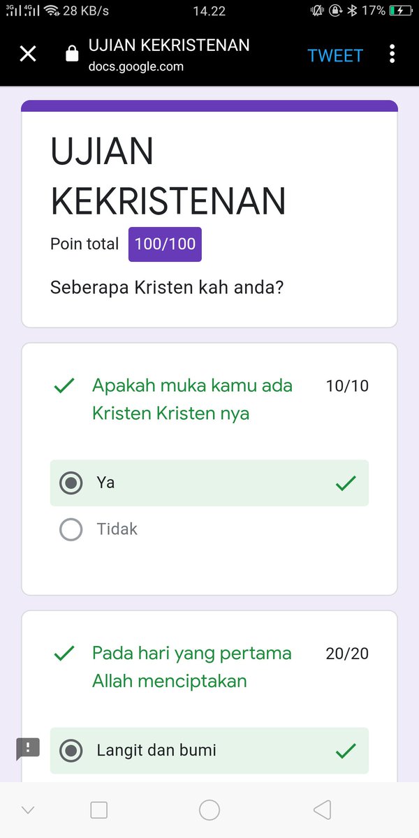 Xhu Kristen Jalur Google Form