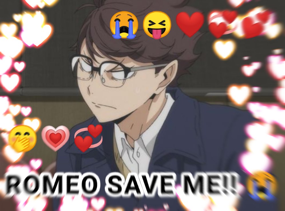 Haikyuu couples as "Romeo save me" Fails; A thread