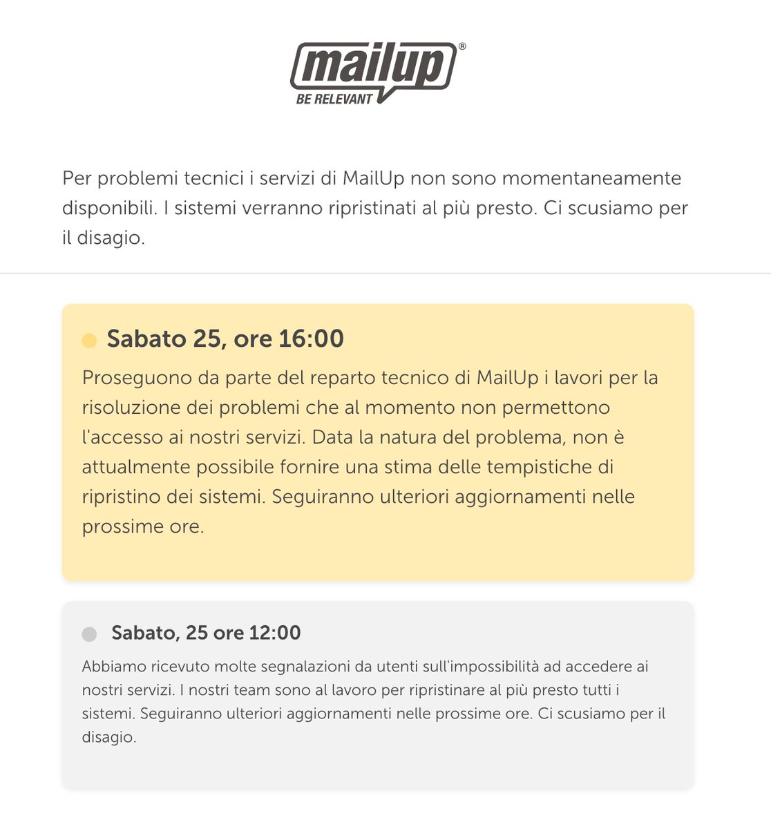 edmondojl's tweet photo. #mailup ... ci saranno 100milioni di email bloccate. Ho tutto il mio sistema con le API bloccate.... due giorni così sanno dell'incredibile. Sono vicino a @monfredini75 Forza anche le peggiori tempeste passano! 💪 Mailup sistema italiano N.1! Tornerete più forti di prima. https://t.co/Eiickk6M3P