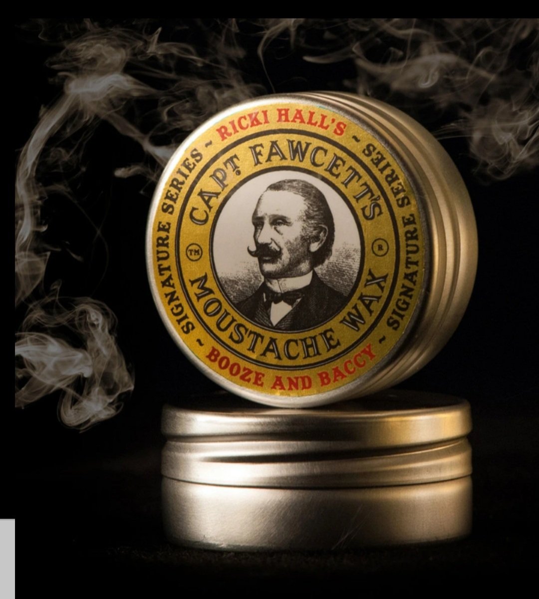 Finish the look with our top selling <a href="/CaptainFawcett/">Billy Batson</a> Booze and Baccy moustache wax 👨🏽 It holds great and smells divine too 👌🏻

Get it dropped through your door with FREE UK shipping👉🚚

SHOP thebeardshed.co.uk/products/capta…