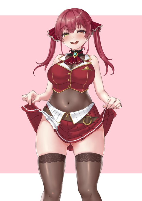 #マリンのお宝 
「あれ～? キミたちぃ～? いつもキツいとか言ってるくせにチラチラ見ちゃって～♡」
とか煽られたくないが? 