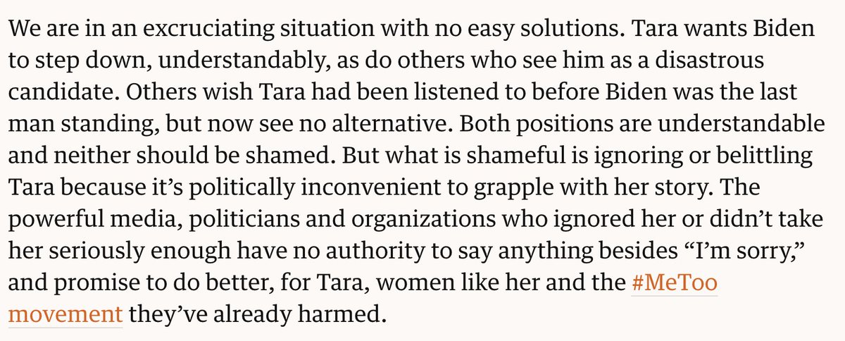 Dear people who attack  #TaraReade: read these two paragraphs. If you feel no empathy for Tara and think you're the victim being attacked, it means you're one of the bad guys; If you feel even conflicted but less critical of Tara it means you still have a soul.