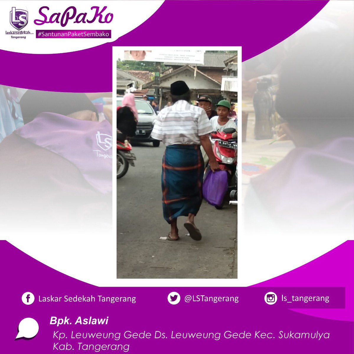 Foto action Santunan Paket Sembako