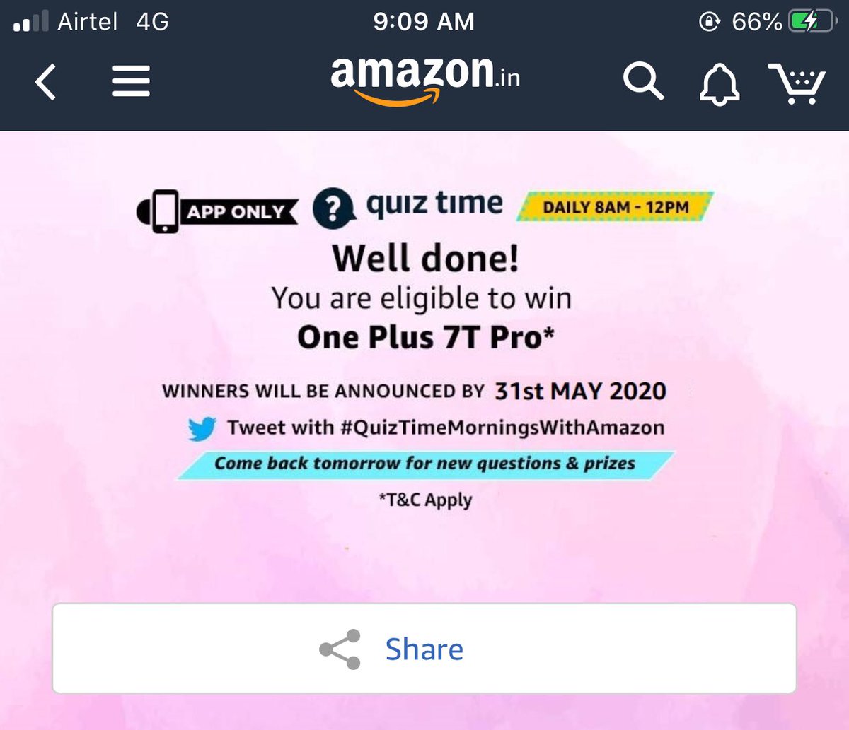 borndeal's tweet photo. @amazonIN Win #QuizTimeMoringsWithAmazon https://t.co/5dZ4OfvzEV