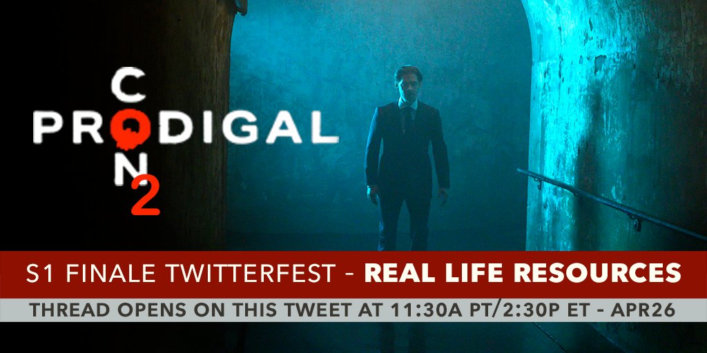 In real life, everyone needs back up.  At 2:30p ET Sun 4/26 we'll start adding to this tweet some links to real organizations and resources for themes central to  #ProdigalSon.  #ProdigalCon