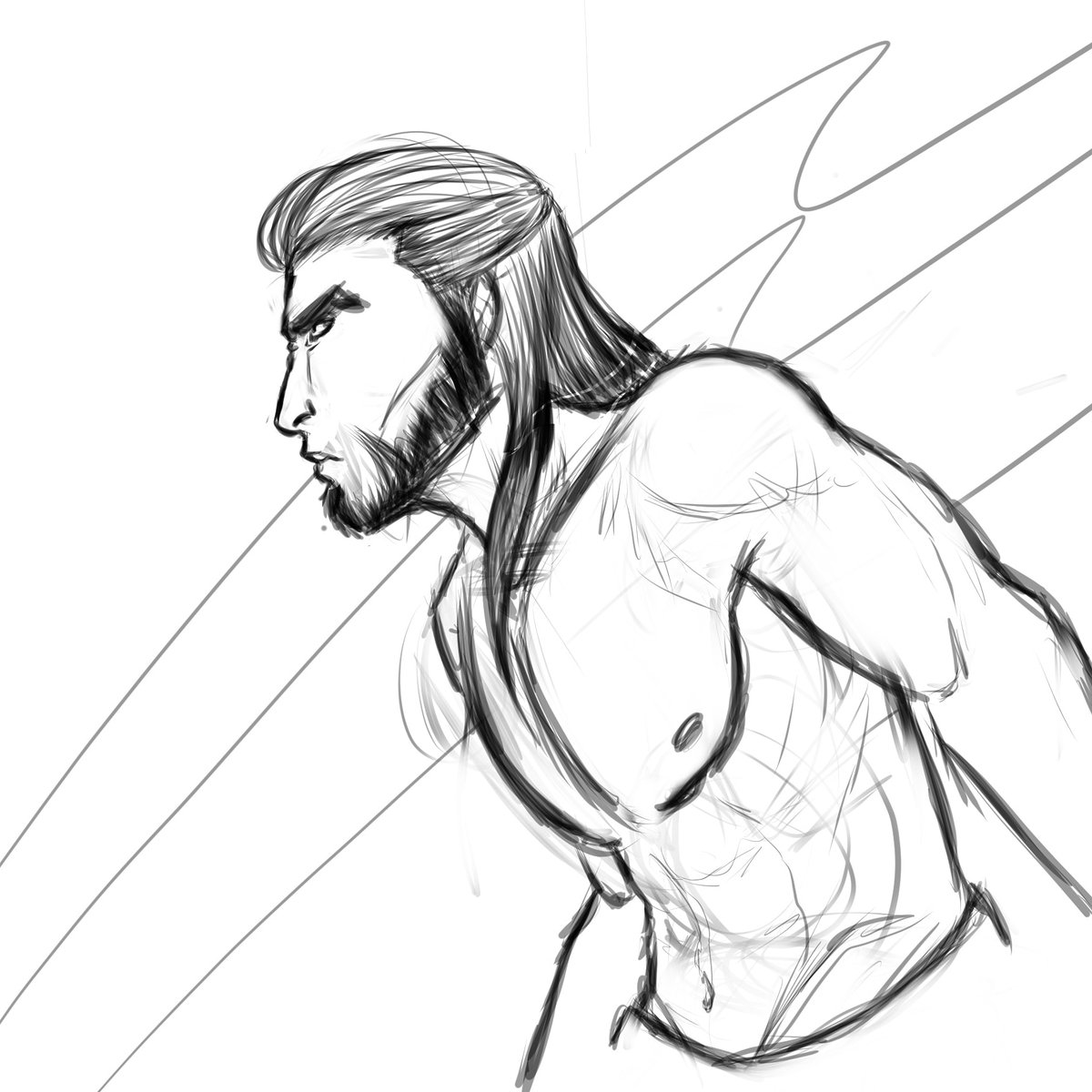 Randomtrashmage's tweet photo. Sketched a grumpy #gideonjura while recording a #MtG podcast with @CardFloppers. 
#MagicTheGathering #sketch #fanart https://t.co/82aWCoLDGk