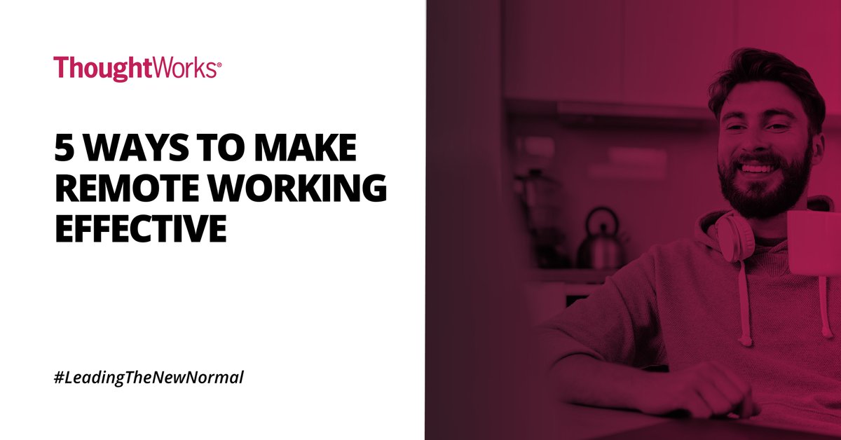#Remotepairing works best when your team is equipped with not just the right tools but also the right mindset.
Sunit Parekh, Technical Principal at ThoughtWorks, shares  5 ways to make remote pairing effective👇 (THREAD)

(1/3)
#leadingthenewnormal #remotework