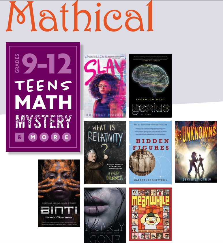 These📚beauties are coming our way from @mathmoves & @sljournal Mathical Book Prize 2020: Slay by @BrittneyMMorris Genius by @LeopoldoGout Binti by @Nnedi Hidden Figures @margotshetterly The Unknowns @bencareynyt Meanwhile @jasonshiga Nearly Gone @ElleCosimano What is Relativity?