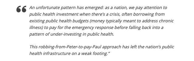 There’s also an important and timely report on the impact of chronic underfunding on the US public health system which  @LRussellWolpe says should make important reading also in Australia, eg for  @GregHuntMP  @Bowenchris  https://croakey.org/the-health-wrap-obesity-non-covid19-patients-the-missing-deaths-mental-health-public-health-funding-nzs-first-bloke/