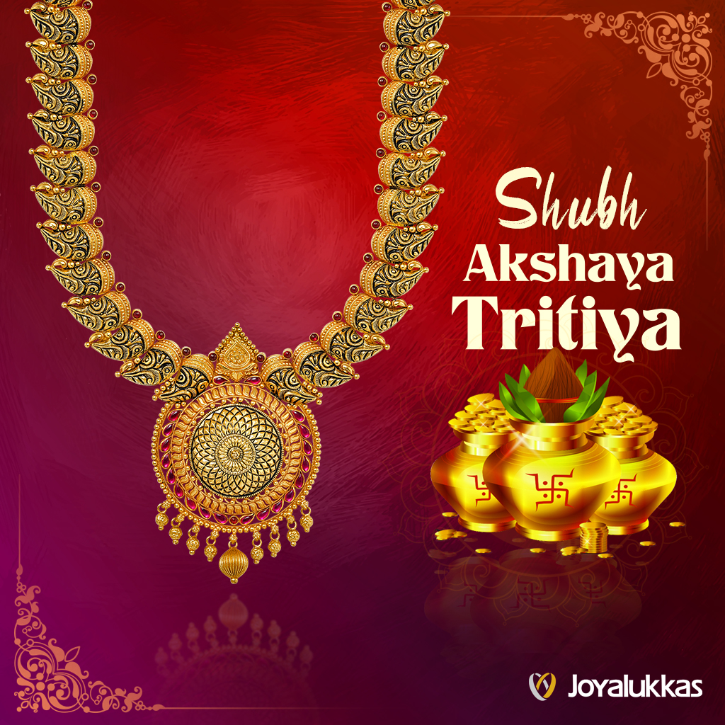 May this auspicious day bring you good luck, wealth and prosperity. Shubh Akshayatritiya! Shop Online now at joyalukkas.com #joyalukkas #akshayatritiya #gold #diamonds #prosperity