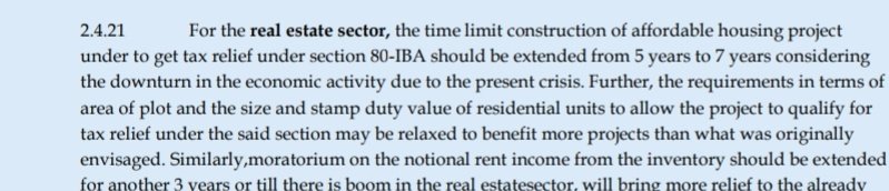 3.Superficial suggestions for real estate sector. Laughable.