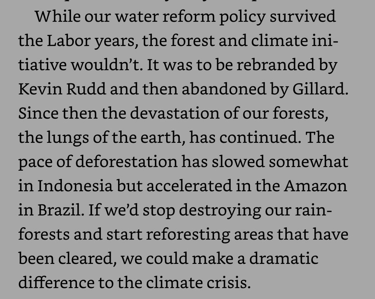 I’ve rarely read a more depressing joke than “well if LABOR hadn’t won we’d have clipped this whole environment thing”