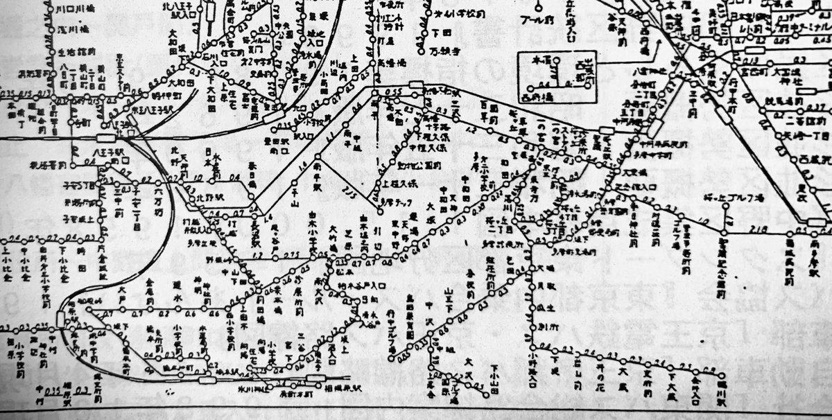 Hsc_Jtama201 昭和40年4月当時の京王帝都バス路線図になります。研究の