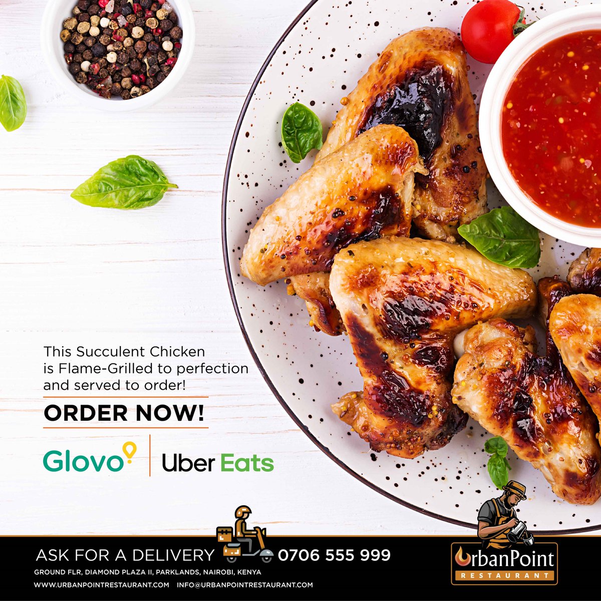 UrbanPointRest's tweet photo. This Succulent Chicken is Flame-Grilled to perfection and served to order! Call 0706 555 999 for Delivery or log on to Glovo and Uber Eats to order.

#chicken #tastyfood #dialdelivery #menu #urbanpointrestaurant #contactus #cuisine #yourgotorestaurant #stayhome #stayhealthy https://t.co/AklNnTXd0E