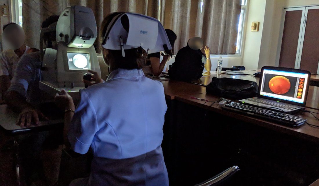 JeffDean's tweet photo. At @GoogleHealth, we've been using our machine learning models for diagnosing diabetic retinopathy to help clinicians in India &amp; Thailand treat real patients. This post reports on the progress &amp; on what we've learned in designing systems to partner w/ clinicians on medical tasks. https://t.co/gHicf3p6RF