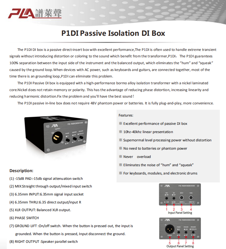 Day 3
P1DI  passive isolation DI Box    
Anything please feel free to contact me,
PLA is there all the time.
