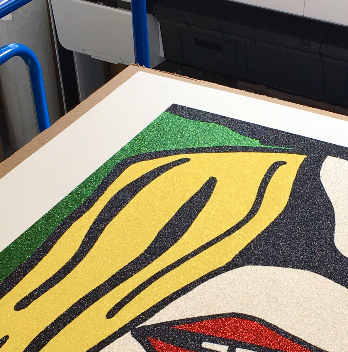 make__ready's tweet photo. Multi glitter silkscreen on paper https://t.co/2MnWLZC9Ux