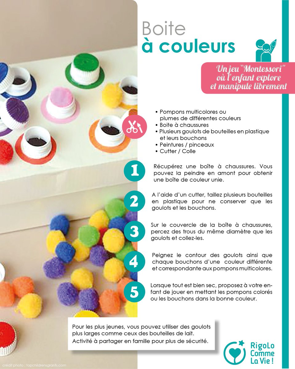 RCLV_Officiel's tweet photo. #Boiteàidées #DIY

Nous vous proposons de créer un jeu Montessori pour permettre à votre enfant d'explorer et de manipuler librement : la boîte à couleurs avec des pompons ! 

#WeActForKids #Restezchezvous #DoItYourself https://t.co/PrMGQU2cvM
