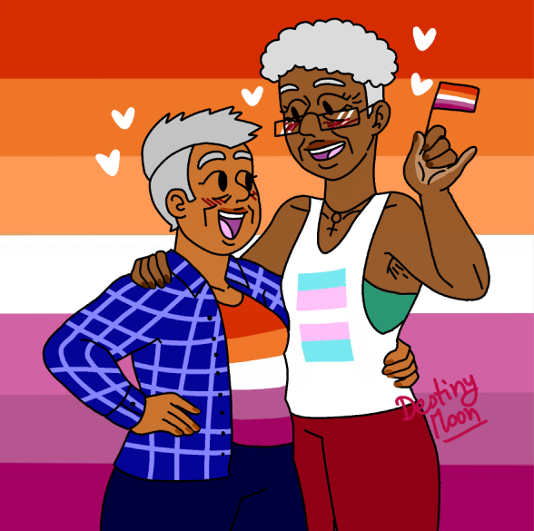 Happy  #LesbianVisibilityDay! Check out this awesome pride art by Destiny Moon. Artist:  https://www.instagram.com/p/BwvpgyHAqf0/ 