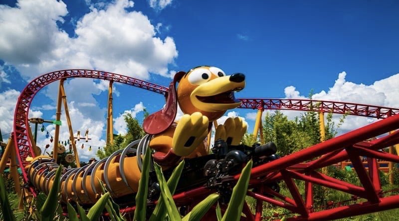 back to dhs with  @softestgalaxy as slinky dog dash !this ride is super cute & will always leave you with a smile much like alejandra and the colors are just so beautiful i love this coaster sm