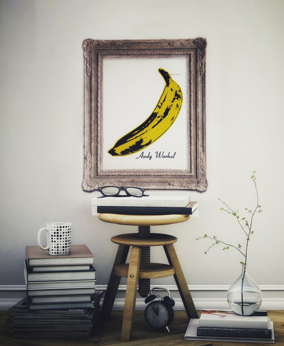 Betome6's tweet photo. A co třeba Andy? 🍌❤
#betome #betonovydesign #betonovyram #interier #interiordesign #andywarhol #concrete  #concretedesign #concreteframe #banana #sunday https://t.co/xEuIpyq3Xs