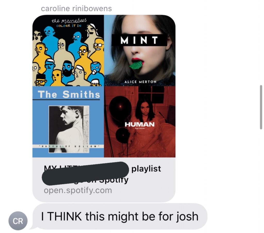 hi i accidentally posted these before w out blocking out livs spotify but um anyways the first message is just fucking gross and the rest- they would literally monitor what she was listening to
