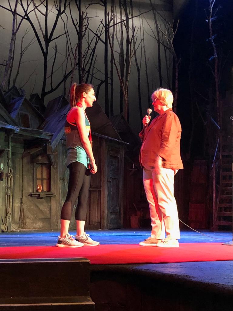 Speaking on stage about why I chose to run for  @samaritans, although I will say I was completely flabbergasted by this point and had no idea what I was on about!