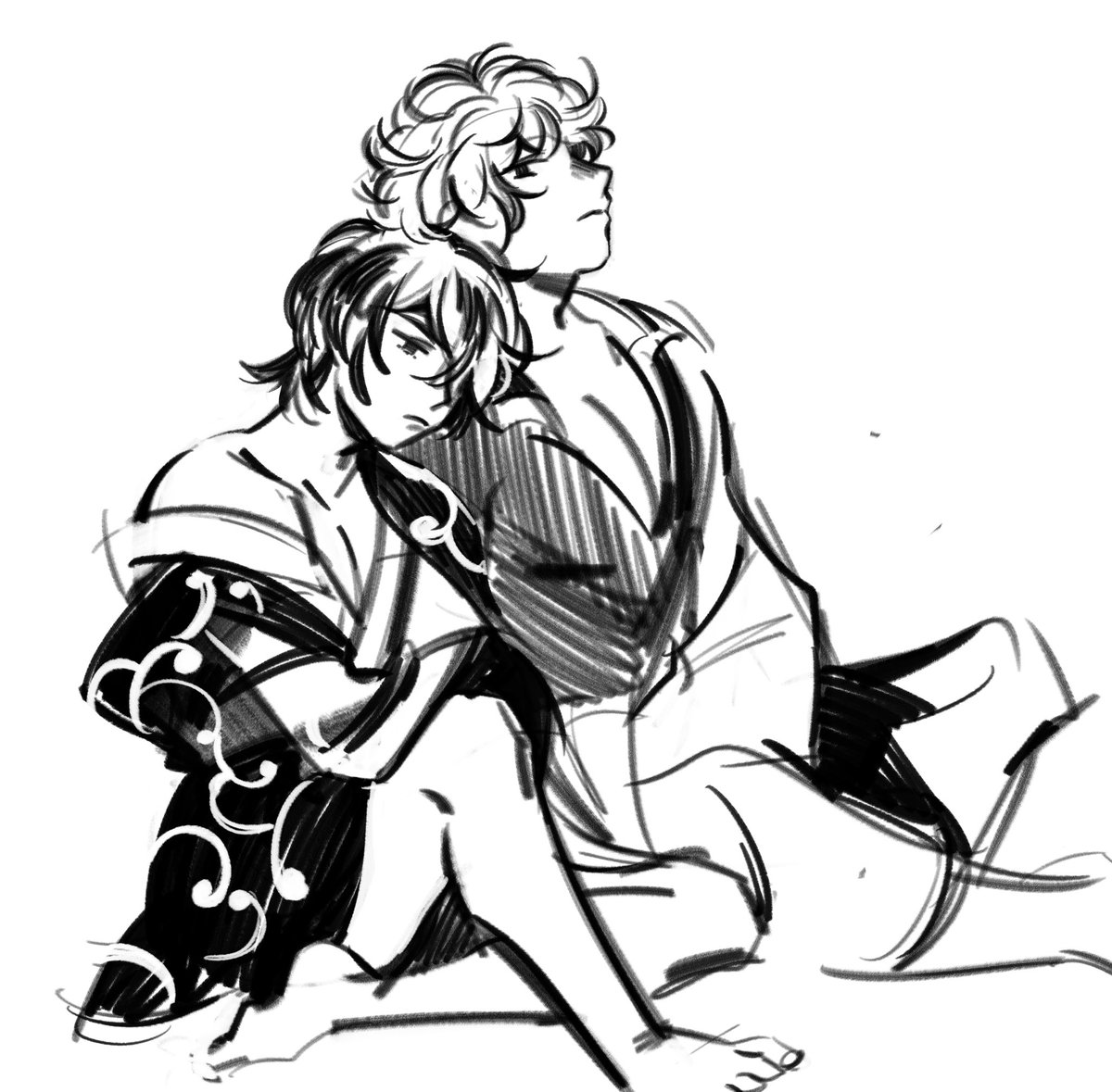 its my arch nemesis' birthday. so i drew sakagin and takagin ans ginzura and now i'm obligated to be nice to them for the next 21 hours 