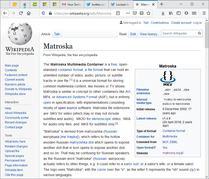MatroskaOrg tweet picture