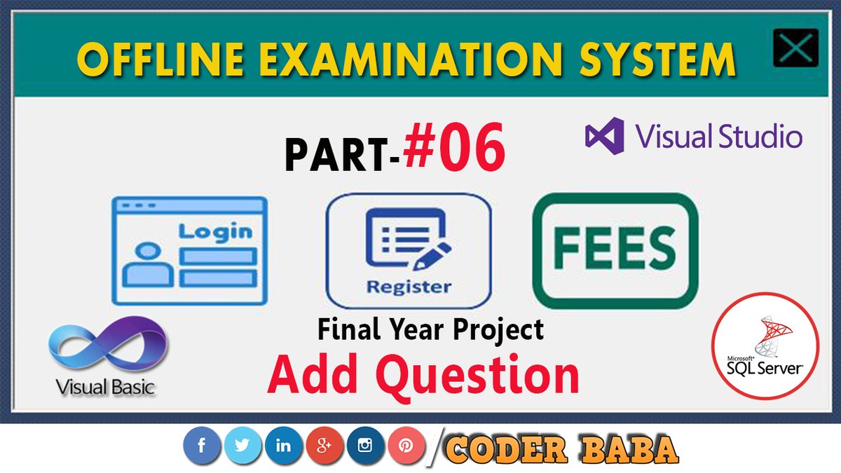Offline Examination System : Best VB.NET Project 2020 (Tut #08) 
final year project .
#coderbaba #ExaminationSystem #FinalYearProject
youtu.be/CCtSW9wHvdA
@bsn_infotech @thecoderbaba @YTCreatorsIndia