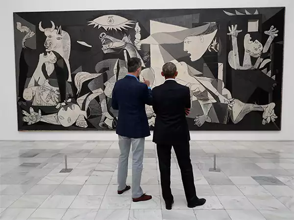 Since 1991, Picasso's Guernica has been housed in the Reina Sofia, Madrid. Foreign leaders are often taken to view the painting. Gernika's Town Hall has continued to demand that the painting be housed in Gernika.