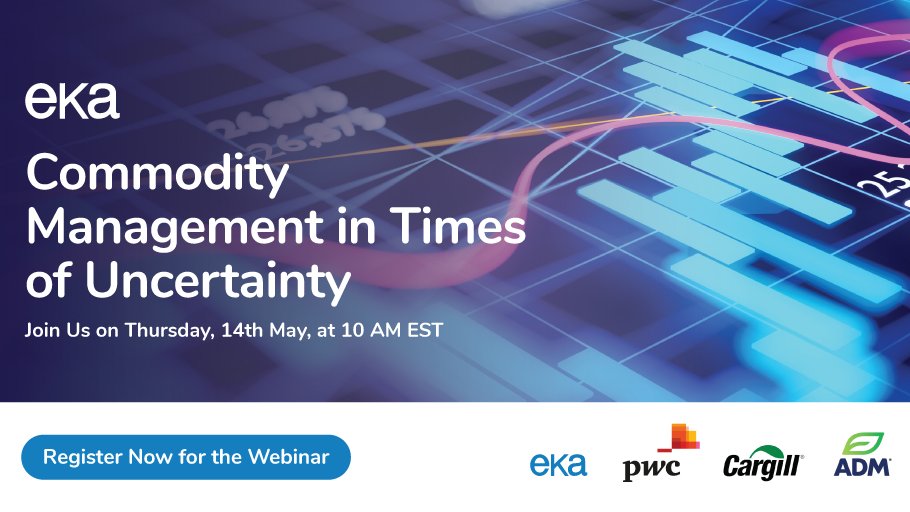 Join the leaders from Eka, @PwC, @Cargill and @ADMupdates who will discuss #CommodityManagement in Times of Uncertainty. Register now for this #webinar ekaplus.com/webinar/webina…