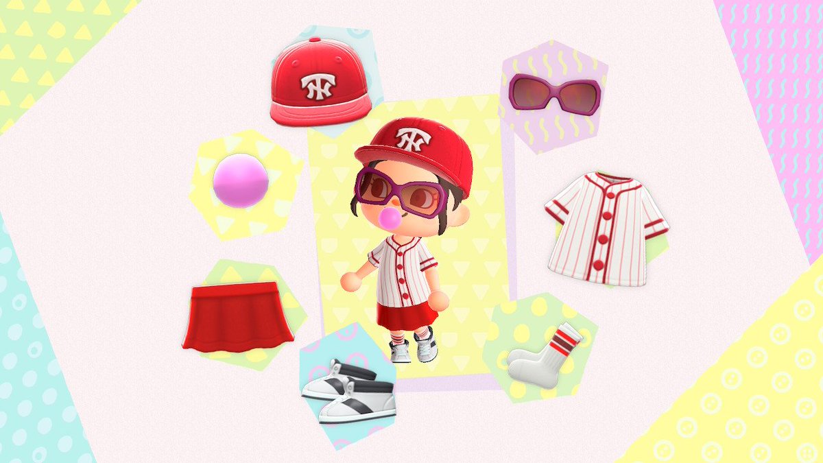 Pitcher... or belly-itcher!? At last the story can be told. The baseball shirt and cap pair with the flare skirt, tube socks, and high-tops to put this outfit in a league of its own, accessorized with butterfly shades and the requisite bubblegum. If I don't win, it's a shame!