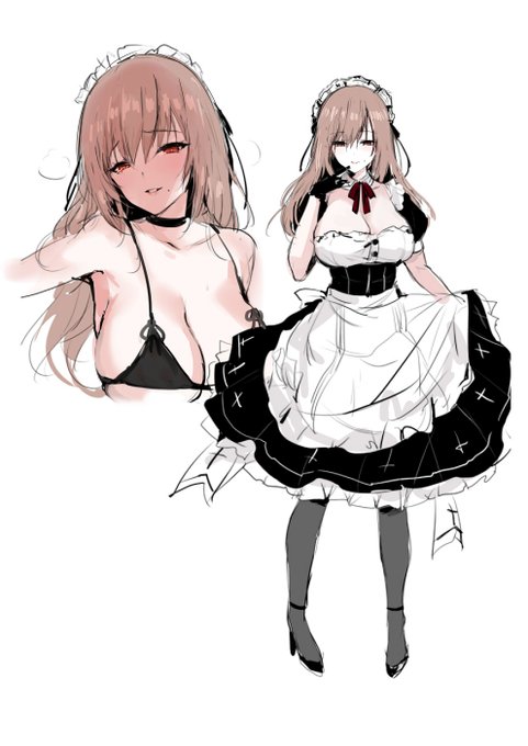 目が笑ってないメイドのお姉さん
右は原案です。
#落書き #オリジナル 