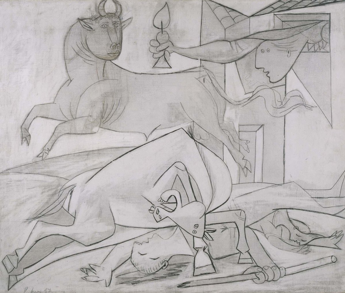 En 2017, con motivo del 80 aniversario de la creación de Guernica (1937), organizamos la muestra "Piedad y terror en Picasso. El camino a Guernica" que narraba los pasos de Picasso hasta crear esta obra. En su catálogo se concentra toda esta información:  http://ow.ly/ndIR50zoA06 