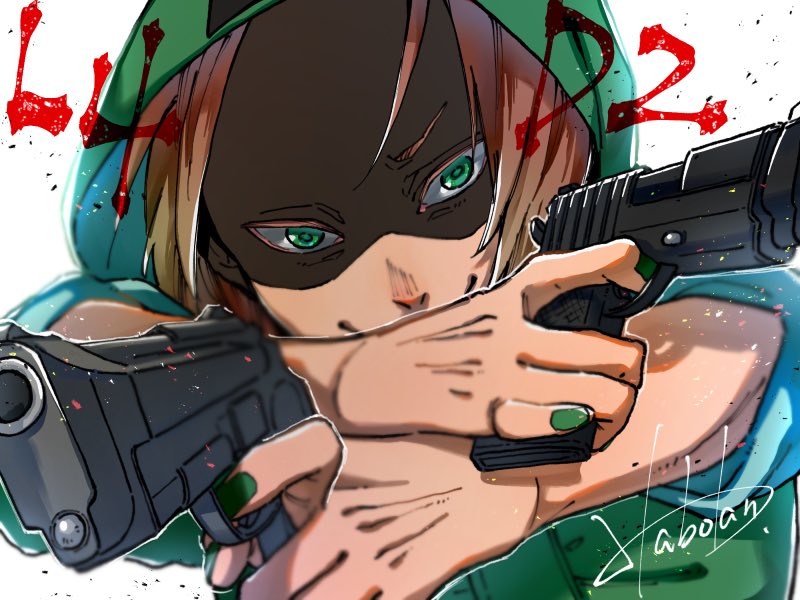 はぼたん 11m Sur Twitter L4d2より二丁拳銃zm 一応りくぼ消化も兼ねて もったいない病で線画も