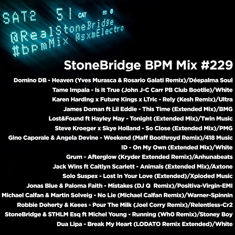 StoneBridge BPM Mix #229 is up mixcloud.com/stonebridge/22… - check it out!