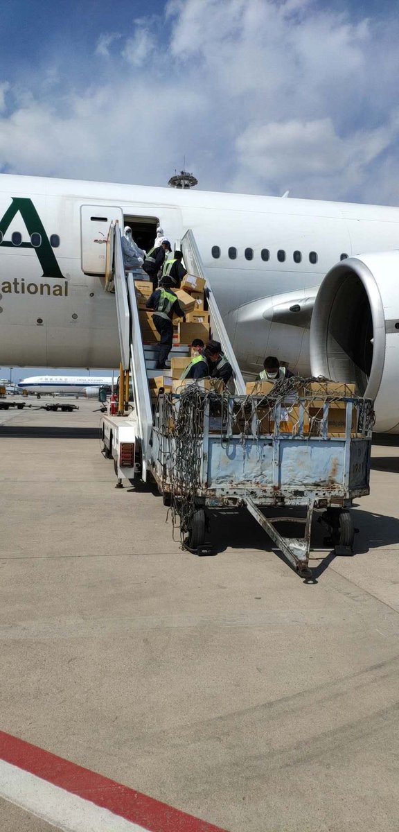 AmbNaghmanaHash's tweet photo. Traveling on the air bridge btw @PakChina another PIA plane packed with relief items for #NDMA left Beijing for Islamabad today. @Asad_Umar @Gwadar_Pro @CPEC_Official @ForeignOfficePk @AsimSBajwa @geonews_urdu @arynewsud @DunyaNews @SAMAATV @24NewsHD https://t.co/Lhetd2mnbe