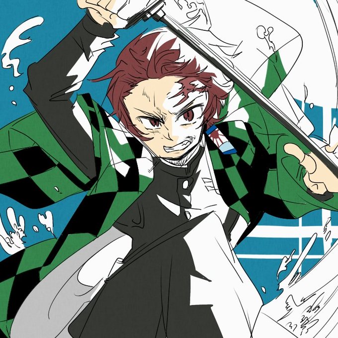 空永さんがTwitterに投稿した竈門炭治郎(鬼滅の刃)のイラスト。