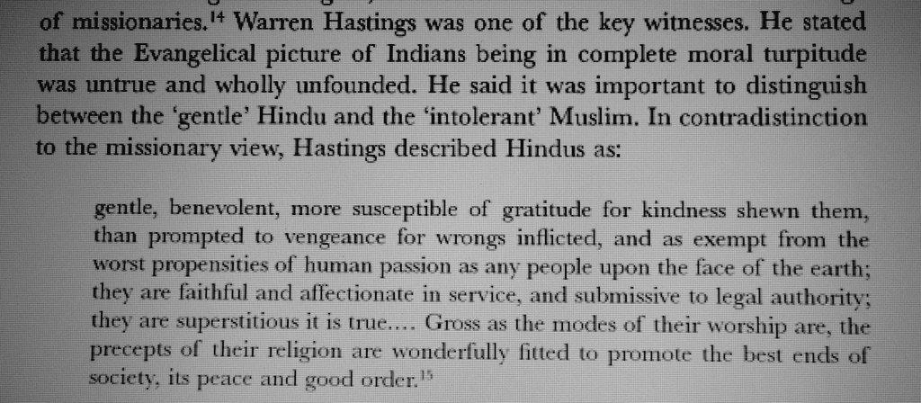 Even Warren Hastings said the same though he was a horrible guy on all other counts whose actions(deliberate or not) brought untold miseries on Bengal.