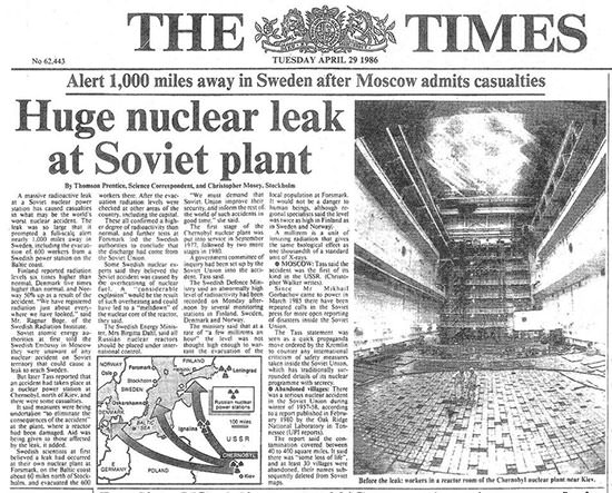 El primer lugar donde se detecto radioactividad fue en Suecia, en la central de Forsmark, el 28 de abril de 1986 —tan solo dos días después. Lo primero que pensaron es que el accidente se había producido allí mismo y no a 1.100 kilómetros de distancia.  #Chernobyl  #chernobil