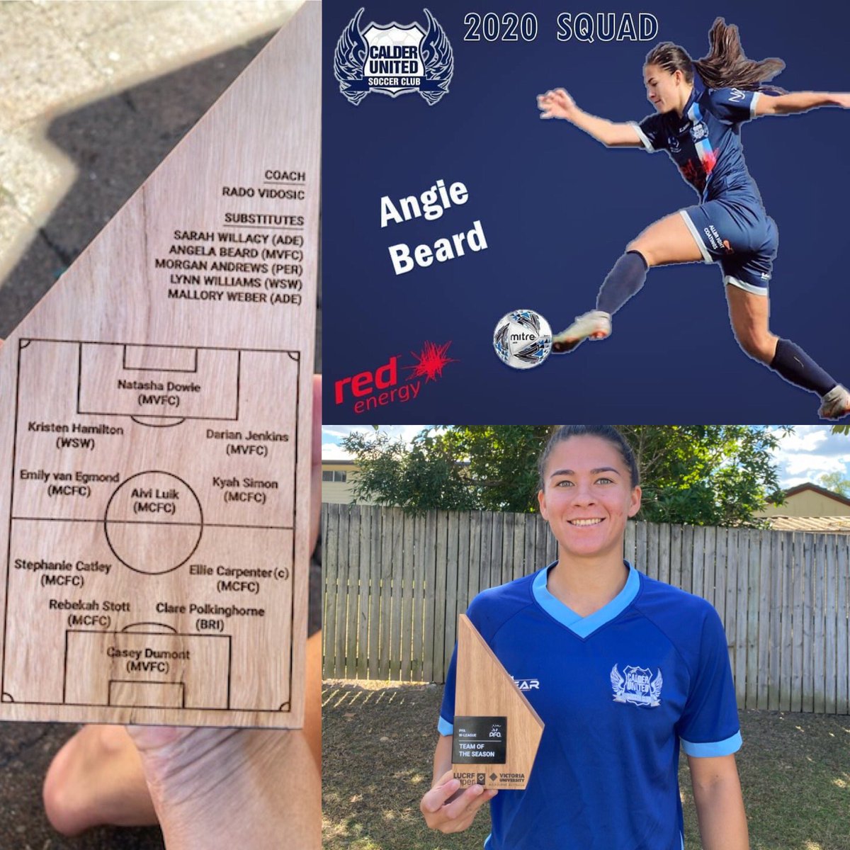 Congrats Angie Beard on her selection to the PFA W league team of the season. Angie had a fantastic W league season backing up her phenomenal NPLW 2019 season with Calder, wishing Angie all the very best in upcoming selections for the Matildas Olympic #matildas#olympics#ffa