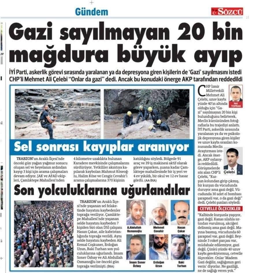 #FatihPortakal @FOXhaber <a href="/ShowTV/">Show TV</a> <a href="/ATV/">ATV</a> <a href="/tv8/">tv8</a> <a href="/Haberturk/">Habertürk</a> <a href="/star/">STAR</a> <a href="/cnnturk/">CNN TÜRK</a> <a href="/ntv/">NTV</a> 19 000 malul sayılmayan gazi yaralı 🤕 sakat zehirlenerek vücudunda demir vs gibi şeyle yaşarken ölüyor sizler bunlara seyirci kalıp hiçbir şey olmamış gibi haber yapmaya devam ediyorsunuz buyurun