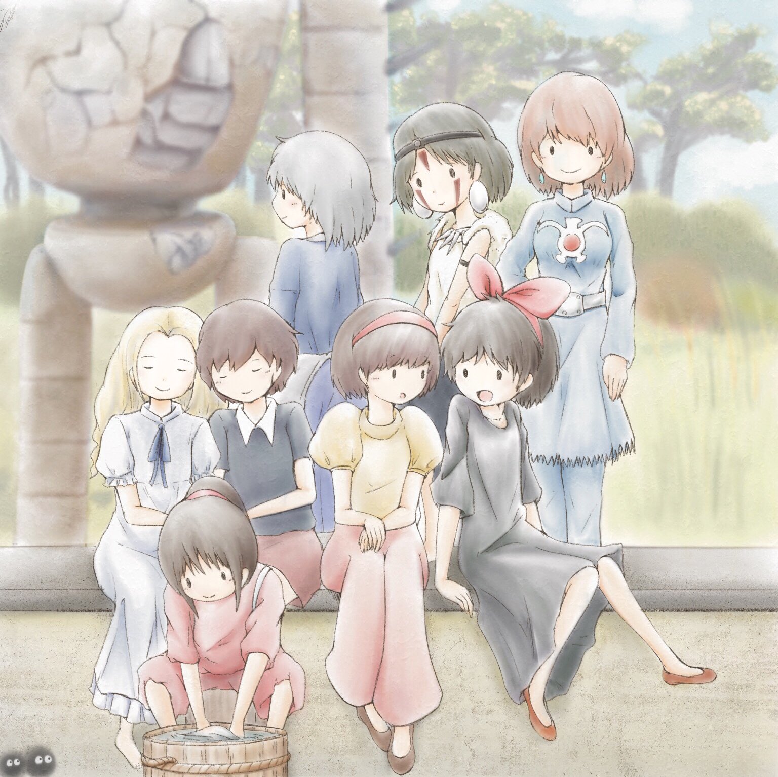 تويتر ながりょー Micorun على تويتر やっと仕上がりました ジブリのヒロインの集合イラストです Pixiv T Co Mtiodpwcwy T Co Xdjn04hzlo