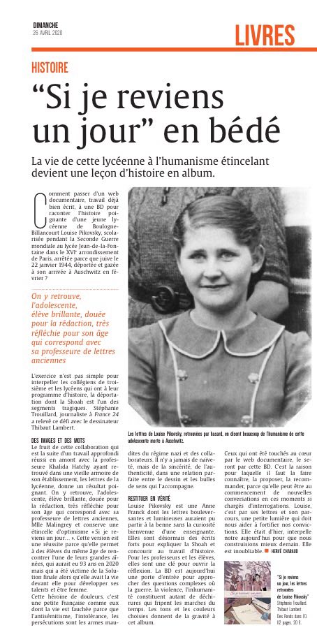 Merci <a href="/hervechabaud/">herve chabaud</a> pour ce très bel article paru dans @UnionArdennais aujourd'hui! "Ceux qui ont été touchés au coeur par le webdoc, le seront par cette BD. C'est la raison pour laquelle il faut la faire connaître, la proposer, la recommander".