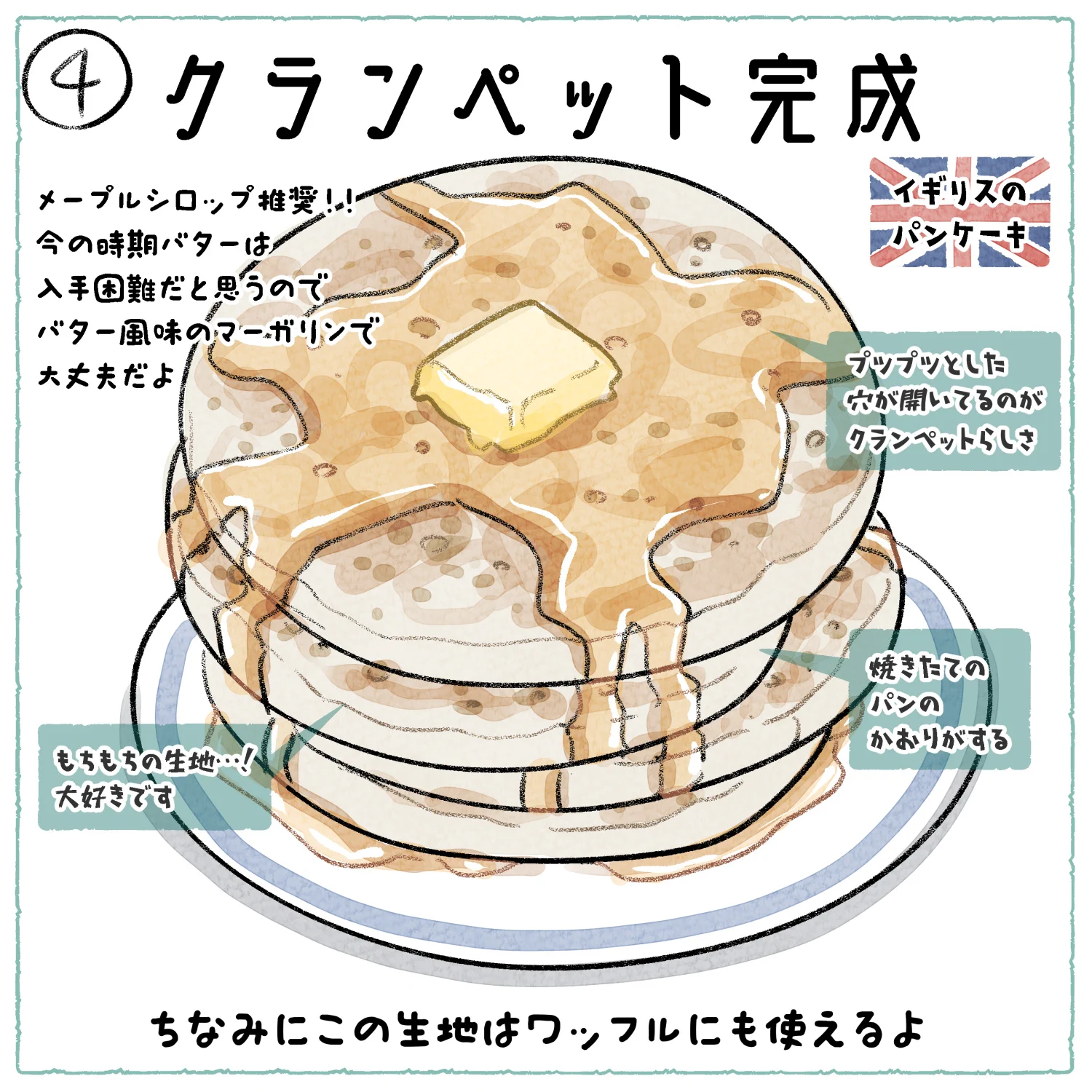 ホットケーキミックスが品薄ならクランペットを作ろう！（ドライイーストが必要だけど…）もちもちで美味しいよwww
